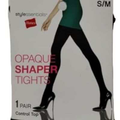 Sylessentials Opaque Shaper Tights Control Top 1 Par Size S/M Black